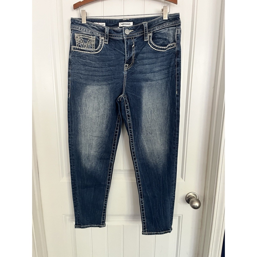 Size 14 Vigoss skinny straight jeans Cropped 33x25 Pants 746